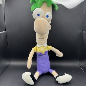 Disney Store Exclusive Phineas & Ferb Talking Plush Ferb Doll WORKS 16 inches
